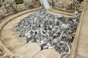 Foot of Bridge - Chiang Rai White Temple