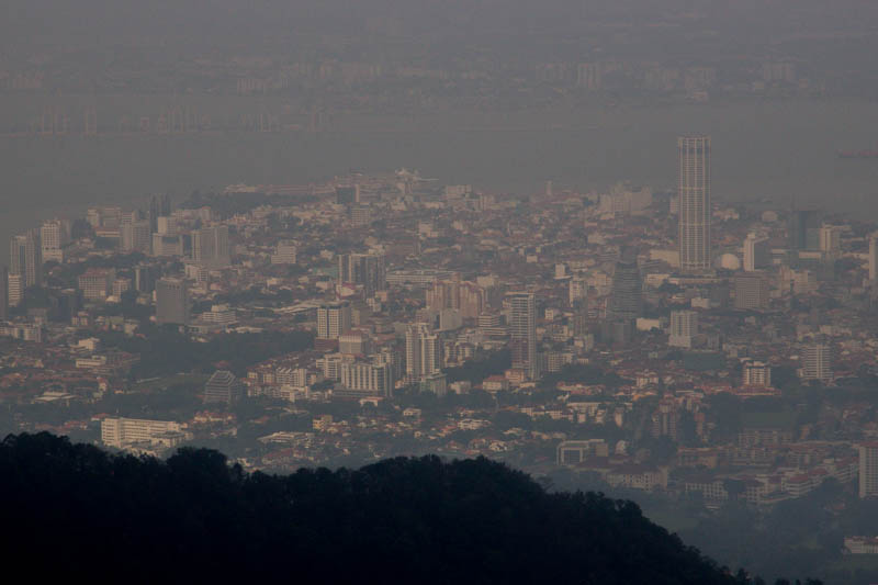 Foggy view of Penang